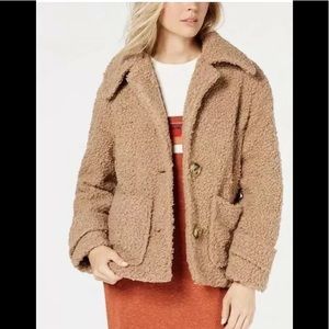 Free people So Soft cozy pea coat jacket brown M